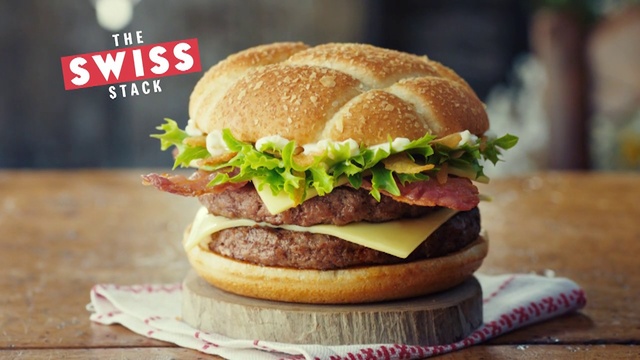 Video Reference: Dish, Food, Hamburger, Buffalo burger, Cuisine, Burger king premium burgers, Fast food, Veggie burger, Junk food, Ingredient