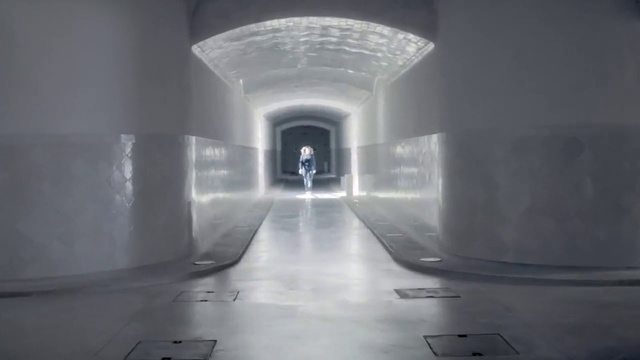 Video Reference: White, Light, Architecture, Wall, Ceiling, Line, Symmetry, Darkness, Photography, Building, Indoor, Open, Sitting, Small, Kitchen, Room, Large, Oven, Stove, Person, Art