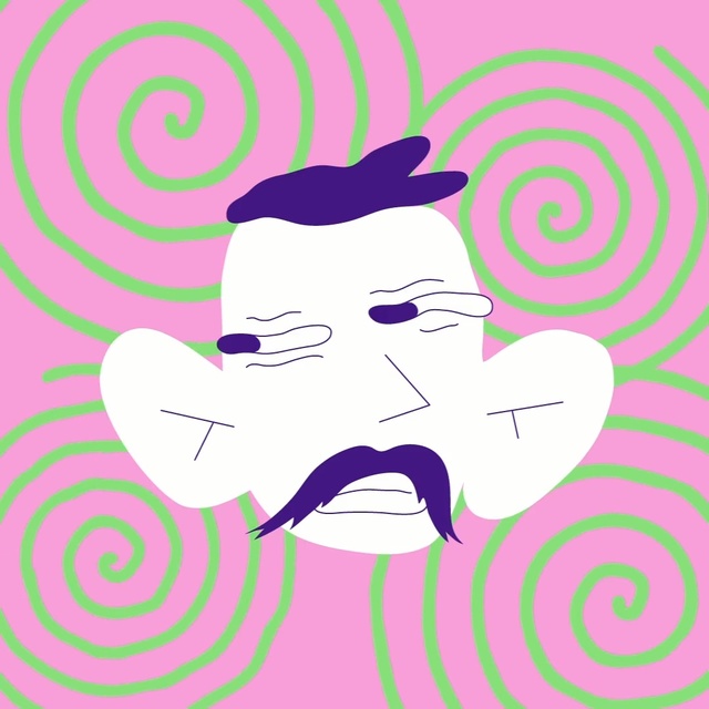 Video Reference: Purple, Pink, Illustration, Nose, Violet, Cartoon, Line, Line art, Design, Art