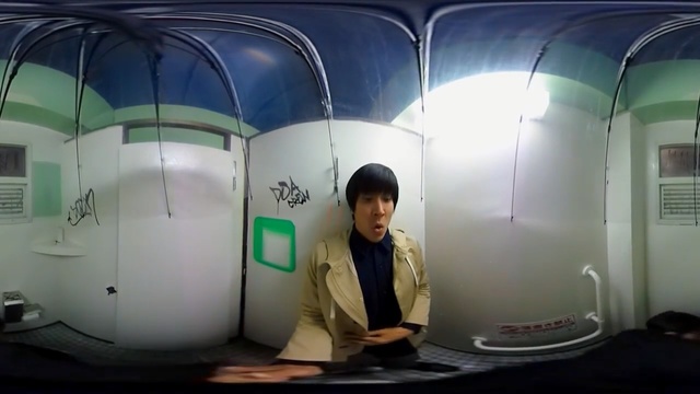 Video Reference: mode of transport, snapshot, photography, public transport, technology, design, fisheye lens, space, glass, interior design, Person