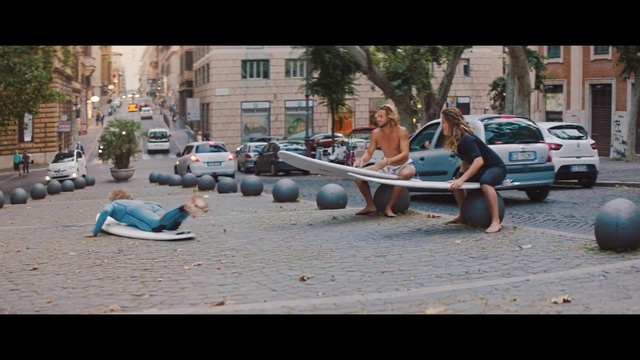 Video Reference: Mode of transport, Sitting, Vehicle, Street, Tree, Car, Asphalt, Leisure, Subcompact car, Road, Person