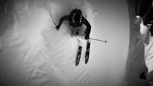 Video Reference: Freestyle skiing, Snow, Recreation, Skiing, Black-and-white, Winter sport, Slopestyle, Monochrome, Winter, Downhill, Person