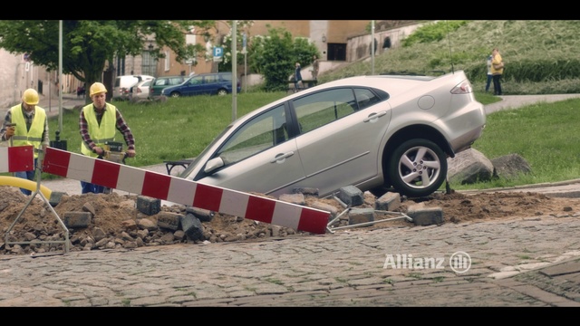 Video Reference: Vehicle, Car, Mid-size car, Event, Sedan, Geological phenomenon, Road, Family car