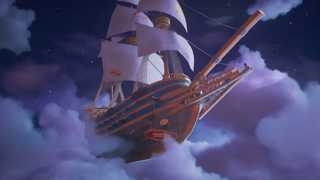 Video Reference: Sky, Vehicle, Galleon, Cg artwork, Sailing ship, Illustration, Space, Watercraft, Screenshot, Sail