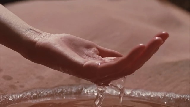 Video Reference: Water, Hand, Skin, Drop, Close-up, Finger, Nail, Neck, Fluid, Gesture