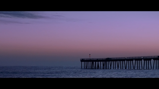 Video Reference: sea, horizon, sky, pier, ocean, sunset, calm, dawn, sunrise, shore