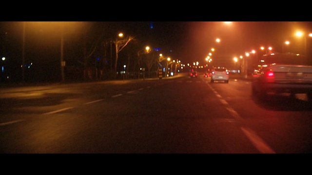 Video Reference: Night, Street light, Light, Road, Lighting, Lane, Mode of transport, Asphalt, Sky, Darkness