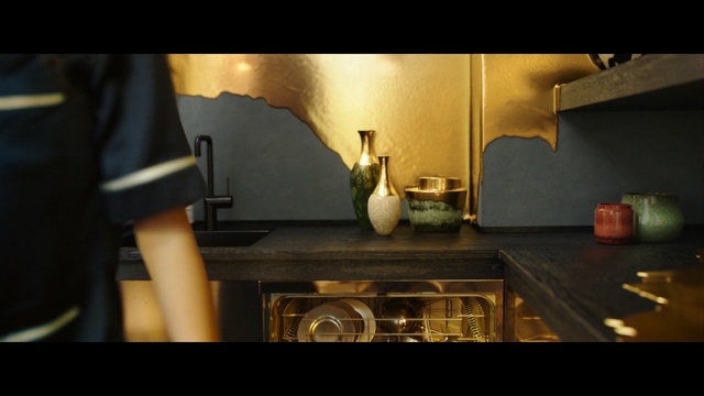 Video Reference: yellow, table, screenshot, still life photography, midnight, darkness, interior design