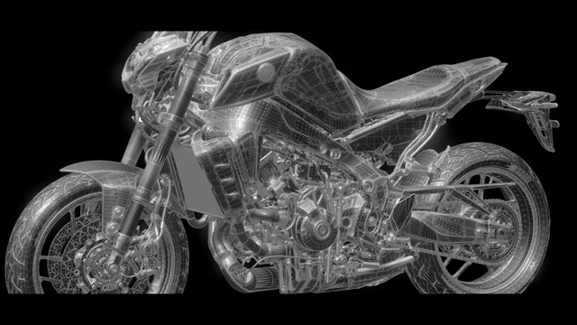 Video Reference: Motorcycle, Motor vehicle, Vehicle, Automotive design, Auto part, Black-and-white, Chopper, Automotive lighting, Headlamp, Car