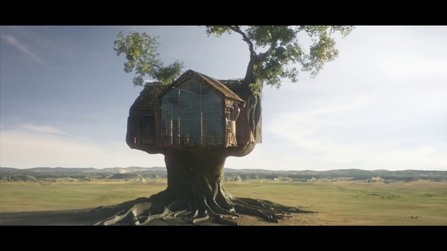 Video Reference: Nature, Tree, Woody plant, Tree house, Landscape, Rural area, Photography, Screenshot, Grass, House