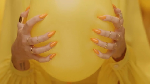 Video Reference: Yellow, Nail, Finger, Hand, Skin, Close-up, Gesture, Thumb, Nail care, Smile