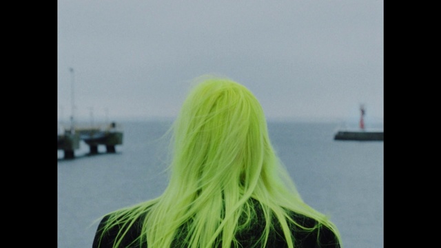 Video Reference: Hair, Green, Hairstyle, Blond, Sky, Hair coloring, Long hair, Surfer hair, Wind, Sea
