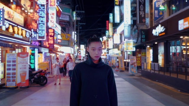 Video Reference: Photograph, Urban area, Street, Town, Night, Snapshot, Standing, Light, Lane, Human settlement