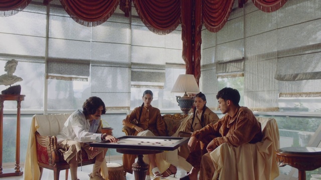 Video Reference: Room, Sitting, Interior design, Conversation, Art