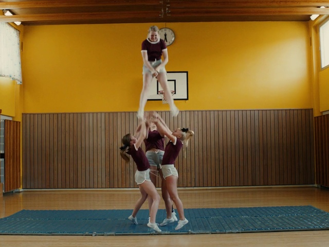 Video Reference: Acrobatics, Flip (acrobatic), Performance, Balance, Basketball hoop, Room, Leisure