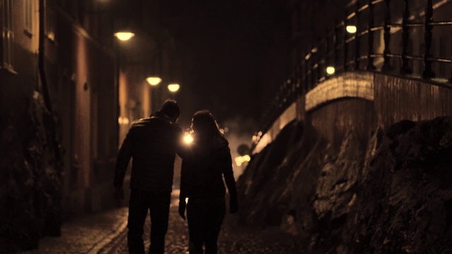 Video Reference: Night, Light, Darkness, Lighting, Street, Infrastructure, Snow, Road, Photography, Midnight