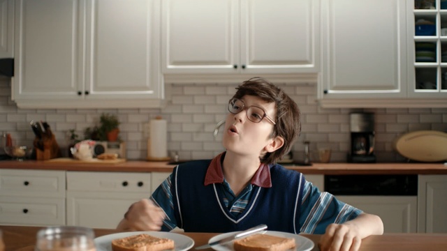 Video Reference: room, kitchen, interior design, cook, eating, food, cooking, cuisine, meal, girl, Person