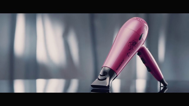Video Reference: Hair dryer, Pink, Lip, Material property, Home appliance, Still life photography, Magenta