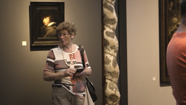 Video Reference: exhibition, art gallery, art exhibition, art, Person