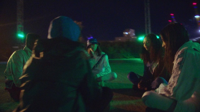 Video Reference: Green, Light, Night, Darkness, Event, Midnight, Performance, Crowd