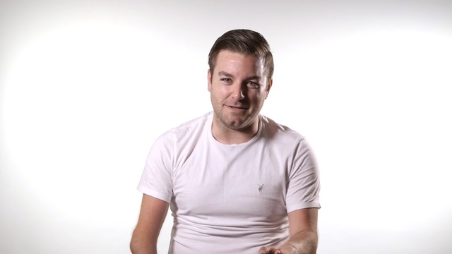 Video Reference: chin, shoulder, neck, arm, t shirt, muscle, Person