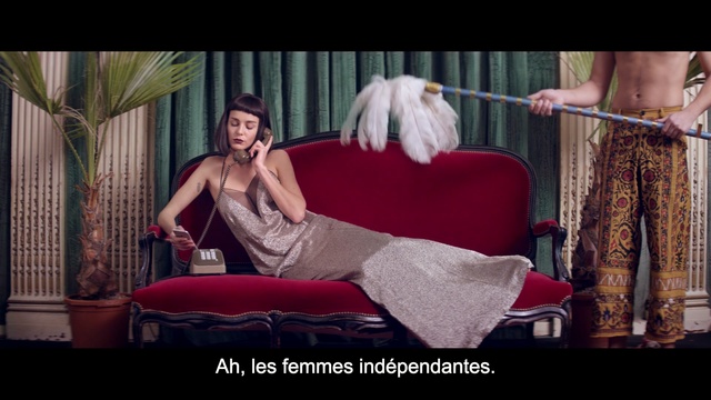 Video Reference: lady, sitting, girl, muscle, screenshot, song, Person