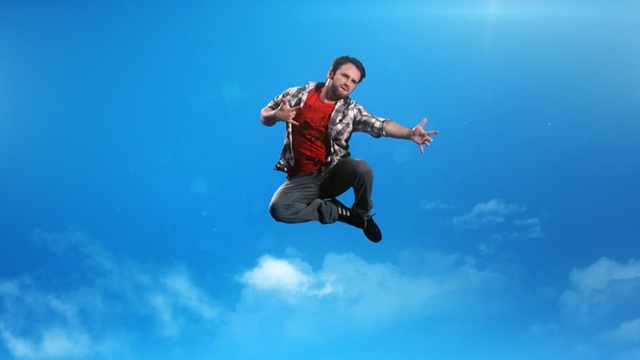 Video Reference: sky, blue, cloud, parachuting, jumping, extreme sport, fun, leisure, personal protective equipment, air sports