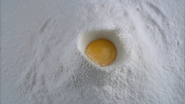 Video Reference: Dish, Food, Egg yolk, Flour, Snow, Brown, Covered, Half, Egg, White, Close, Man, Orange, Field, Grey, Standing, Yellow, Water, Bear, Horse, Cat