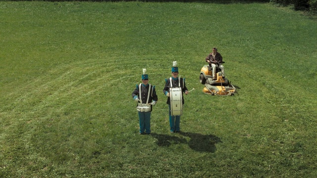 Video Reference: grass, plant, lawn, grassland, field, tree, meadow, landscape, agriculture, Person