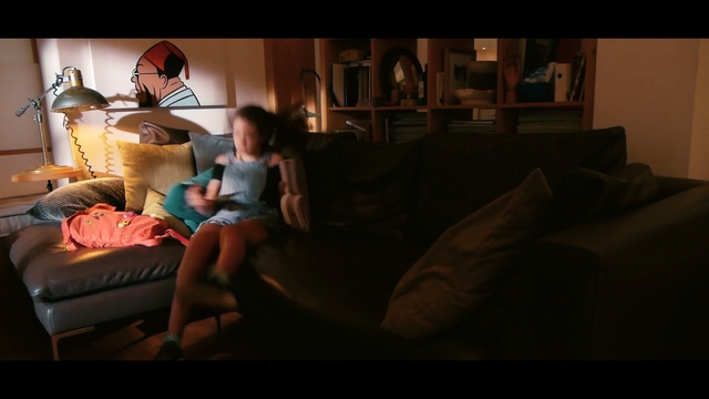 Video Reference: sitting, room, furniture, couch, girl, screenshot, fun, darkness, product, midnight