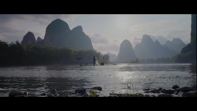 Video Reference: nature, river, body of water, waterway, water, sky, loch, atmosphere, lake, morning