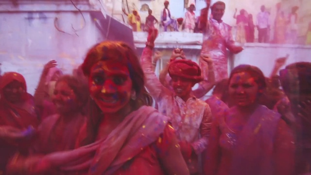 Video Reference: Red, Magenta, Fun, Flesh, Event, Crowd, Tradition, Fictional character, Art