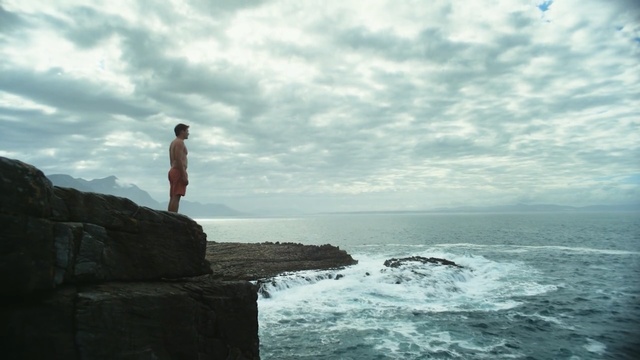 Video Reference: sea, sky, ocean, coast, cliff, horizon, coastal and oceanic landforms, cloud, water, promontory