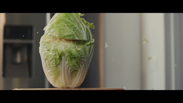 Video Reference: cabbage, vegetable, leaf vegetable, produce, romaine lettuce, plant stem