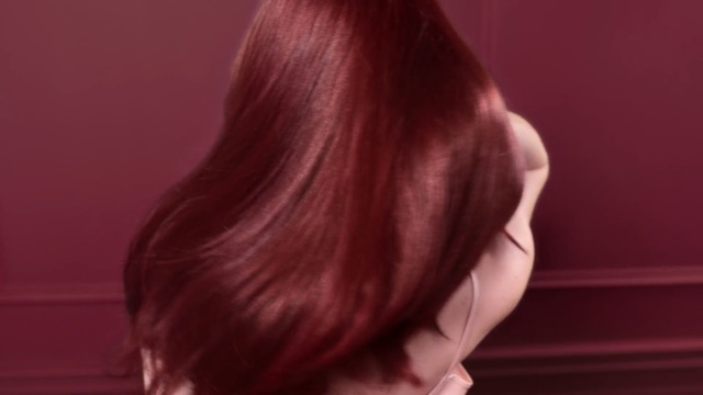 Video Reference: Hair, Red, Hairstyle, Face, Hair coloring, Chin, Long hair, Red hair, Beauty, Brown hair, Person