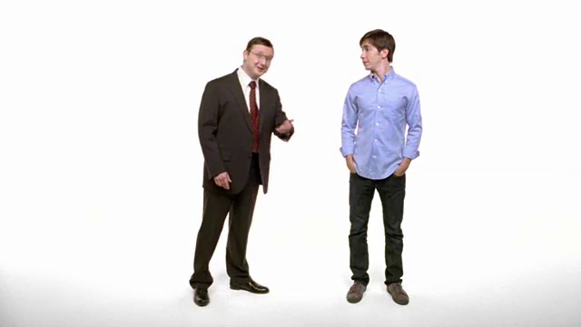 Video Reference: Standing, Product, Suit, Gentleman, Formal wear, White-collar worker, Businessperson, Footwear, Business, Gesture, Person