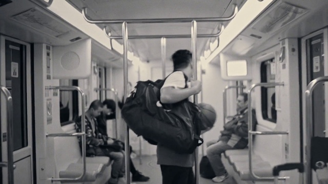 Video Reference: Photograph, Shoulder, Snapshot, Standing, Arm, Monochrome, Joint, Room, Black-and-white, Gym