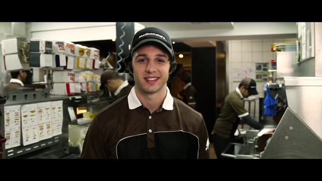 Video Reference: Smile, Automotive design, Customer, Eyewear, Cap, Audio equipment, Baseball cap, T-shirt, Engineering, Hat