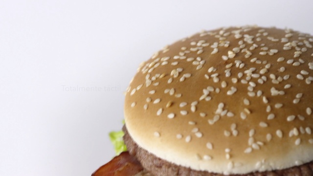 Video Reference: hamburger, sandwich, cheeseburger, veggie burger, big mac, fast food, bun, breakfast sandwich, finger food, food