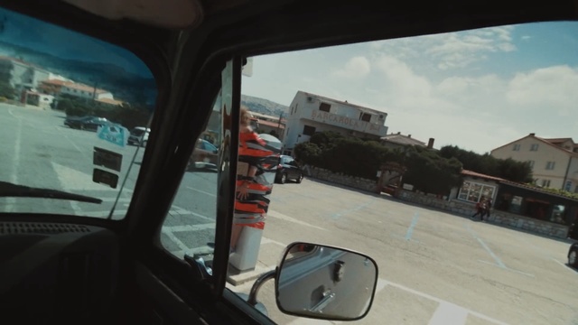 Video Reference: car, transport, motor vehicle, vehicle, mode of transport, glass, family car, windshield, automotive exterior, automotive mirror, Person