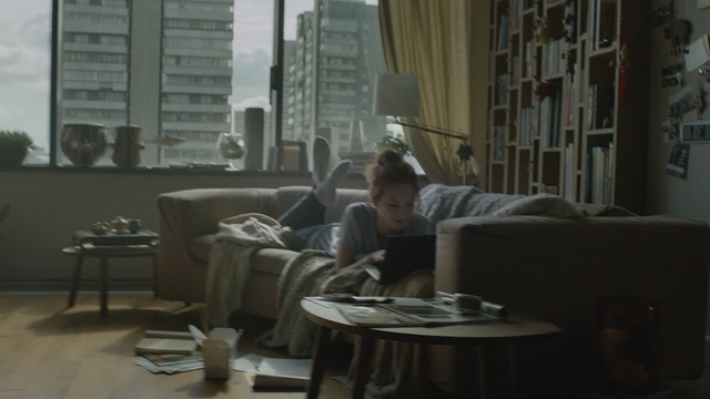 Video Reference: furniture, interior design, window, chair, Person