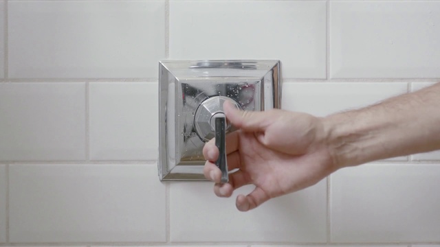 Video Reference: Hand, Tile, Tap, Plumbing fixture, Bathroom accessory, Finger, Door handle