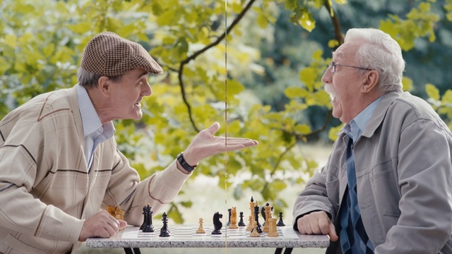 Video Reference: Games, Conversation, Yellow, Botany, Tree, Recreation, Board game, Event, Adaptation, Chess