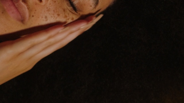 Video Reference: finger, skin, hand, nail, close up, mouth, arm, darkness, neck, flesh