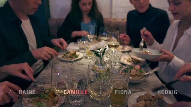 Video Reference: Meal, Dinner, Supper, Lunch, Food, Event, Dish, Cuisine, Drink, Brunch, Person