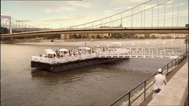 Video Reference: Boat, Vehicle, Watercraft, Waterway, Water transportation, Ship, Bridge, Channel, River, Pier
