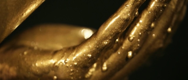 Video Reference: close up, macro photography, water, brass instrument, metal, darkness, brass