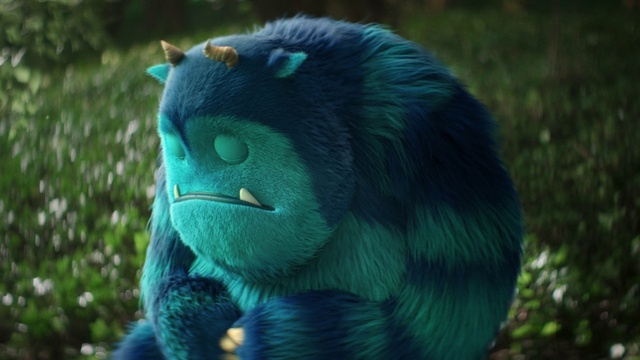 Video Reference: Azure, Plant, Grass, Terrestrial animal, Snout, Electric blue, Close-up, Felidae, Fur, Art