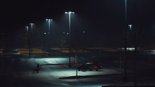 Video Reference: Street light, Night, Sky, Light fixture, Lighting, Light, Darkness, Midnight, Atmosphere, Security lighting