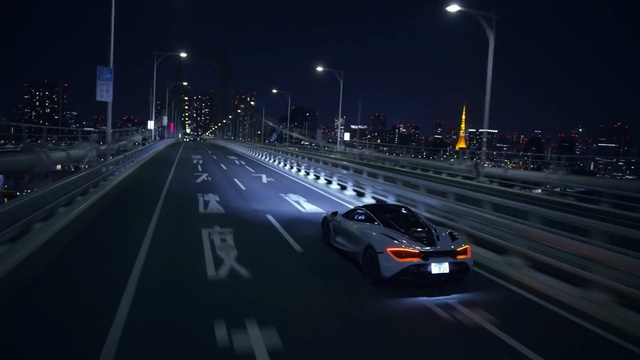 Video Reference: car, road, night, highway, infrastructure, mode of transport, automotive design, light, lane, performance car